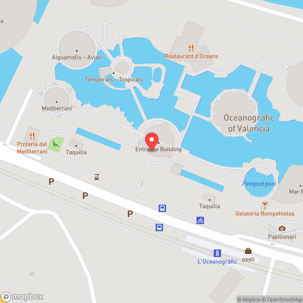 Map of L'Oceanogràfic