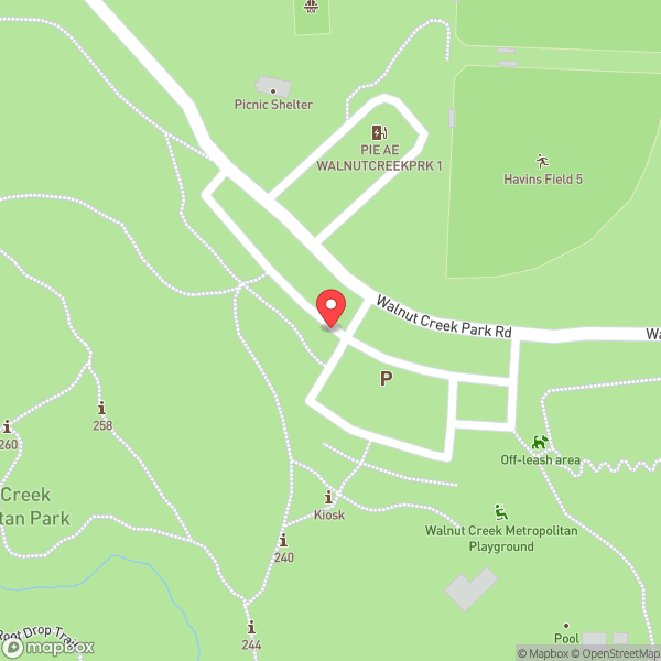Map of Walnut Creek Metropolitan Park