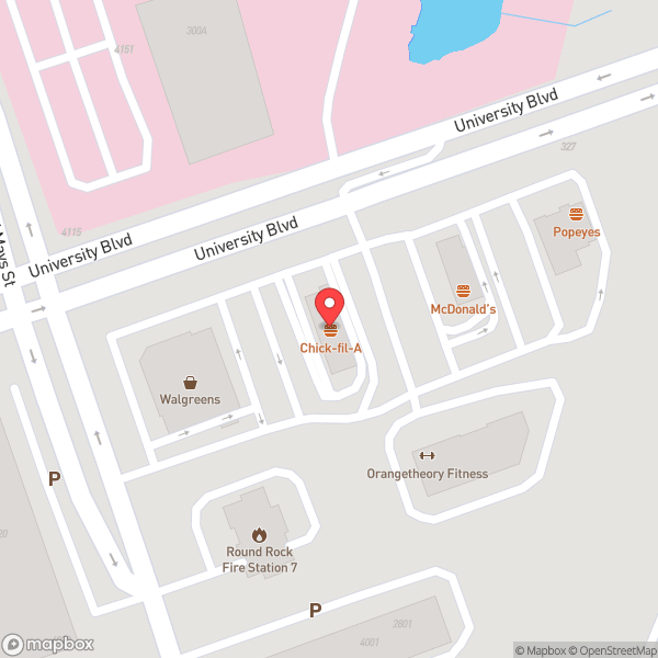 Map of Chick-fil-A