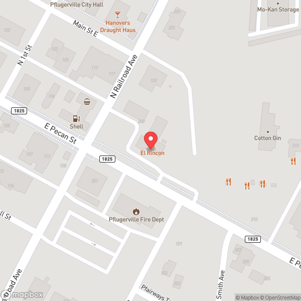 Map of El Rincon Mex Cafe
