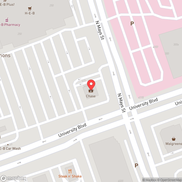 Map of Chase Bank