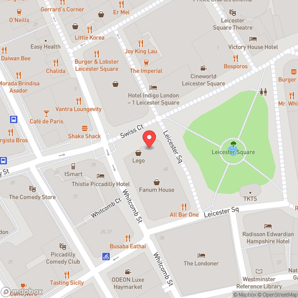 Map of The LEGO Store
