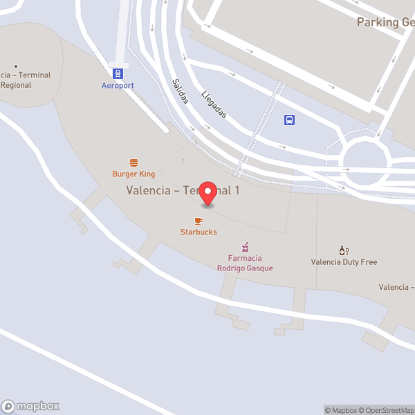 Map of Valencia Airport (VLC) (Aeroport de València)