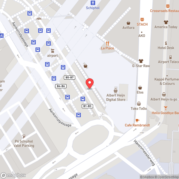 Map of Amsterdam Airport Schiphol (AMS)