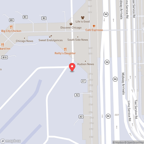 Map of Chicago Midway International Airport (MDW)
