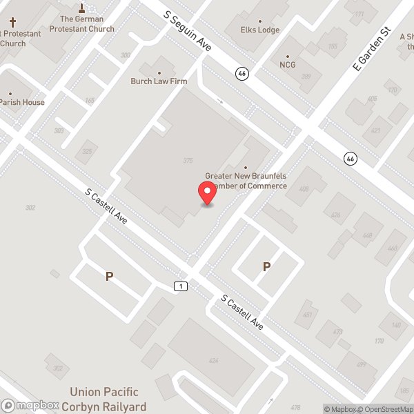 Map of New Braunfels Civic Center