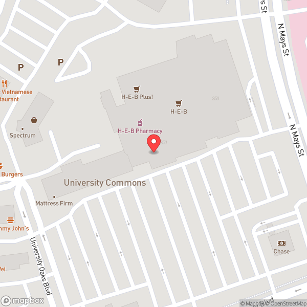 Map of H-E-B