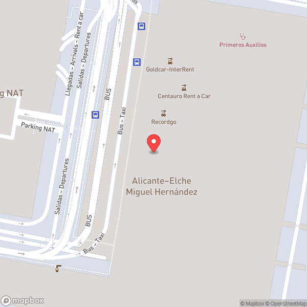 Map of Alicante-Elche Airport (ALC) (Aeroport d'Alacant-Elx)