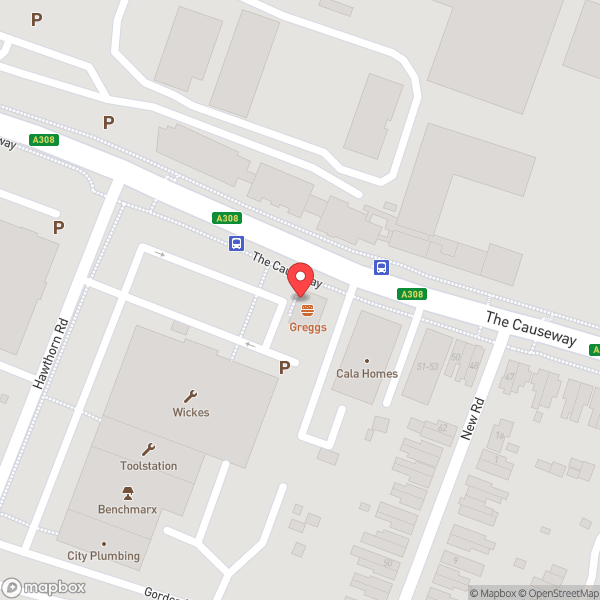 Map of Greggs