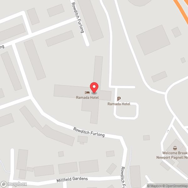 Map of Ramada Milton Keynes