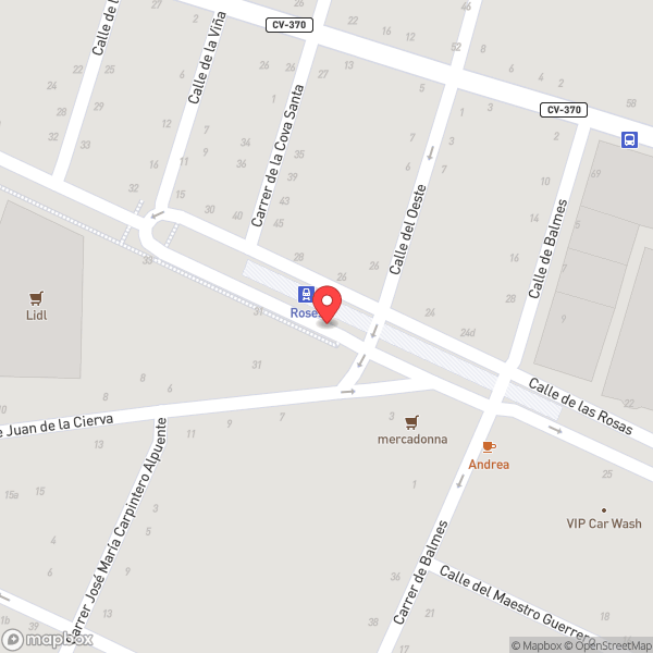 Map of Travelodge Valencia Aeropuerto