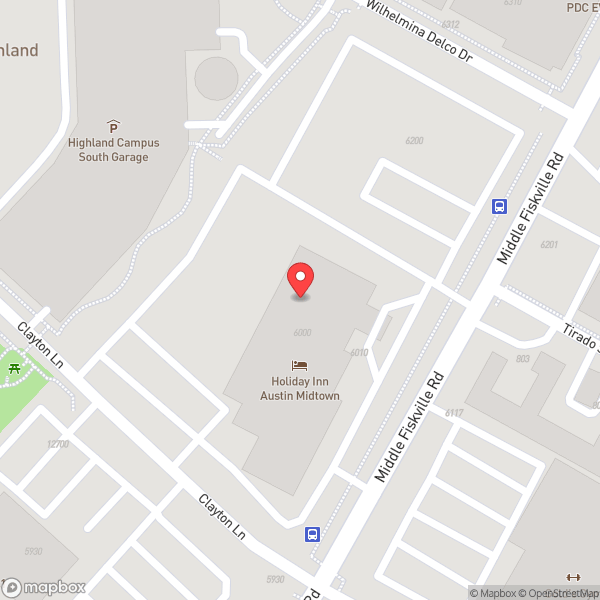 Map of Holiday Inn Austin Midtown