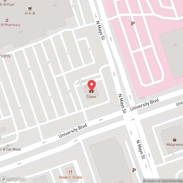 Map of Chase Bank