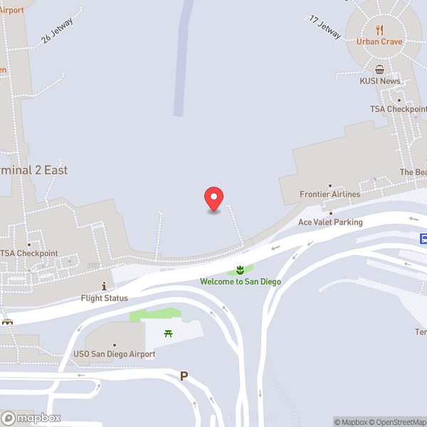 Map of San Diego International Airport (SAN)