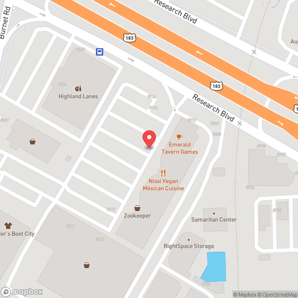 Map of Emerald Tavern Games and Cafe