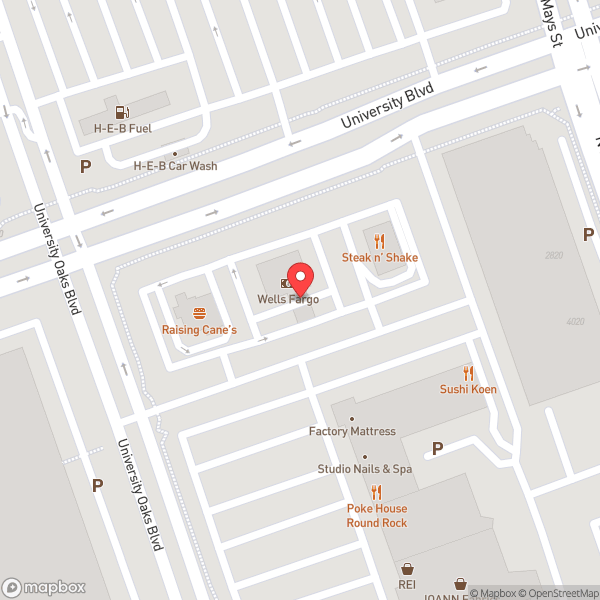 Map of Wells Fargo