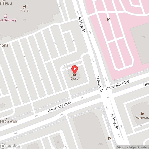 Map of Chase Bank