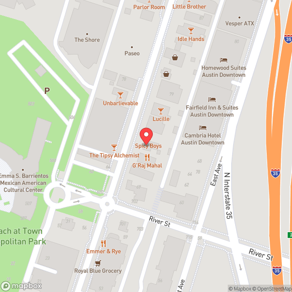 Map of Rainey Street Outdoor Food Trucks