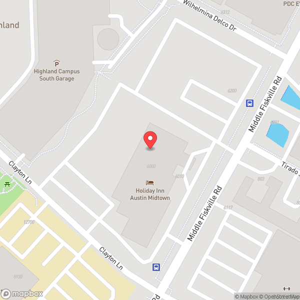 Map of Holiday Inn Austin Midtown