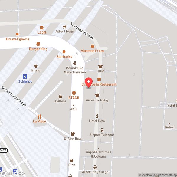 Map of Amsterdam Airport Schiphol (AMS)