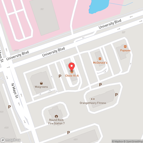 Map of Chick-fil-A