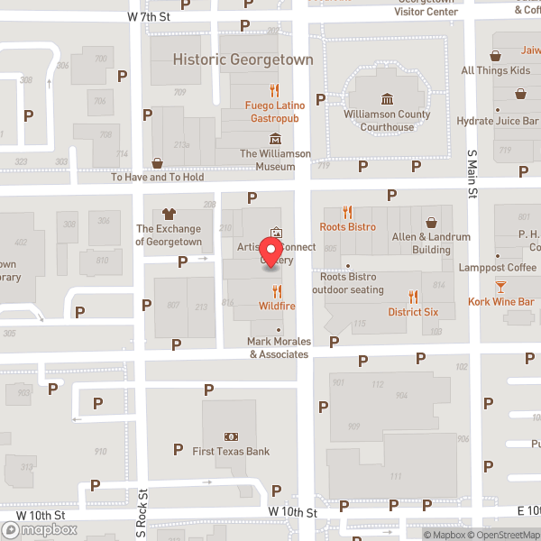 Map of Georgetown Palace Theatre