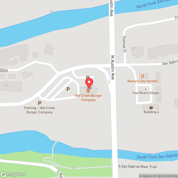 Map of Hat Creek Burger Company