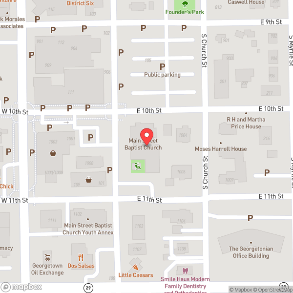 Map of Main Street Baptist Church