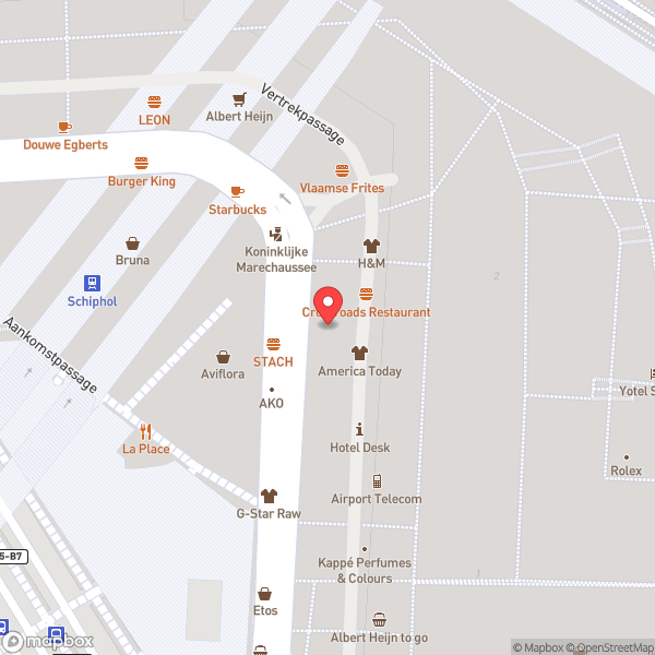 Map of Amsterdam Airport Schiphol (AMS)