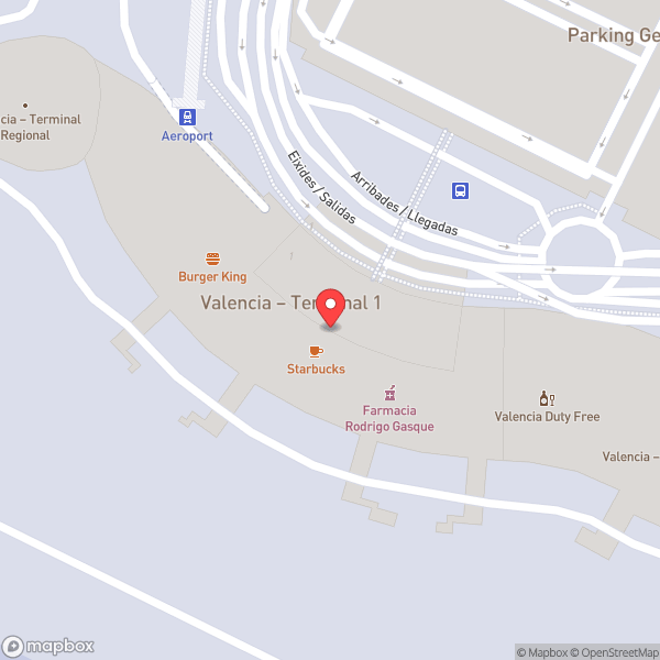 Map of Valencia Airport (VLC) (Aeroport de València)