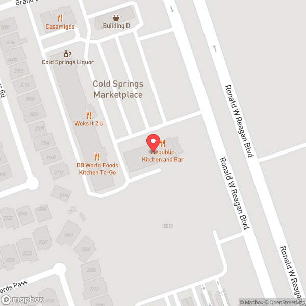 Map of The Republic Kitchen & Bar