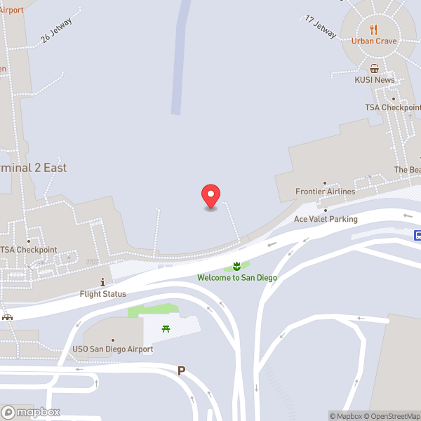 Map of San Diego International Airport (SAN)