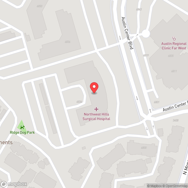 Map of Northwest Hills Surgical Hospital
