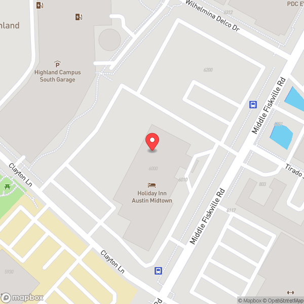 Map of Holiday Inn Austin Midtown