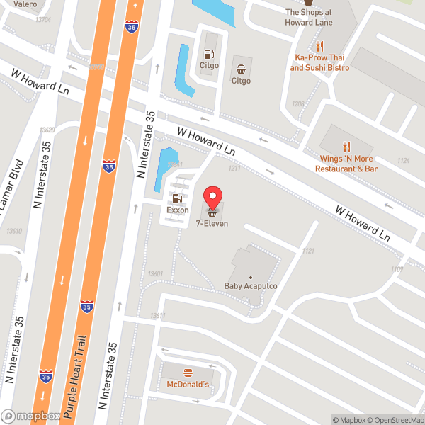 Map of 7-Eleven