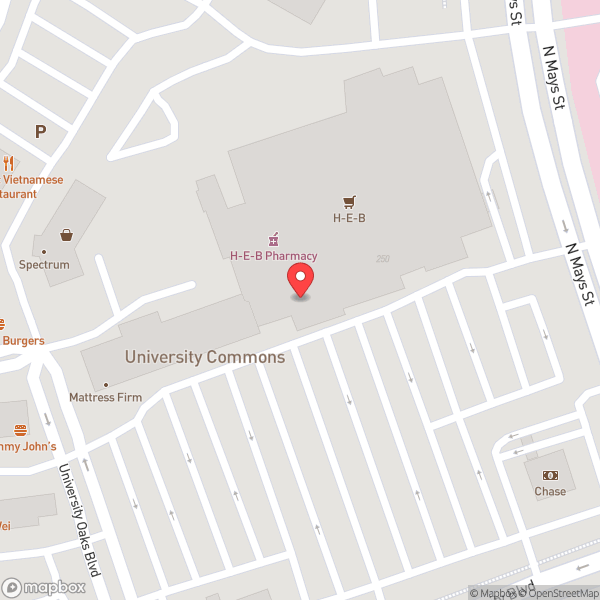 Map of H-E-B