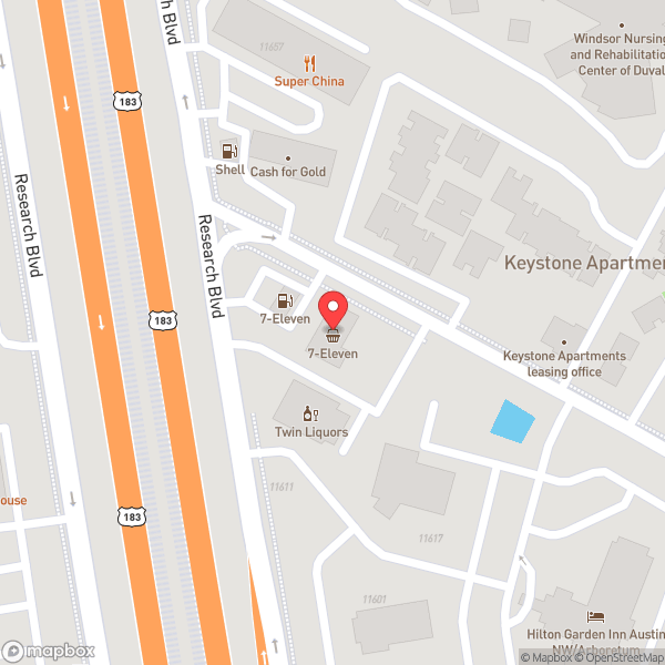 Map of Texaco Station Austin