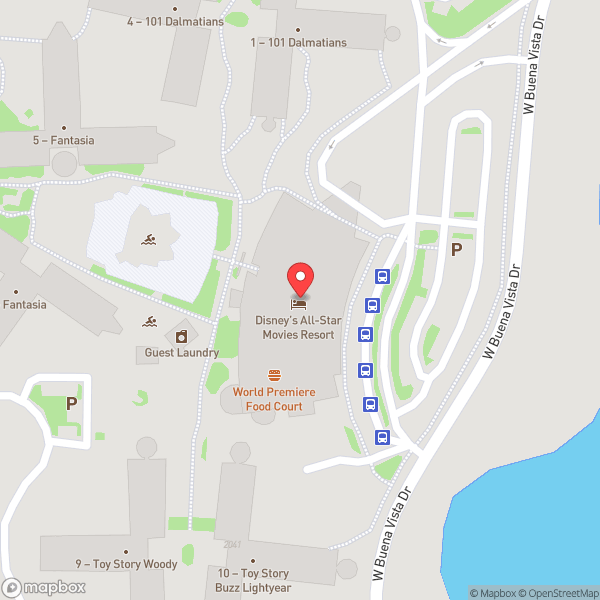Map of Disney's All-Star Movies Resort