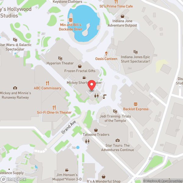 Map of Olaf Meet and Greet