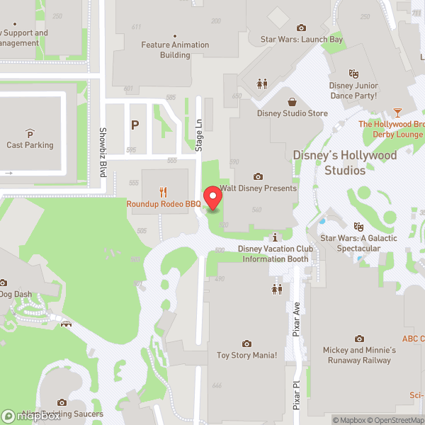 Map of Roundup Rodeo BBQ