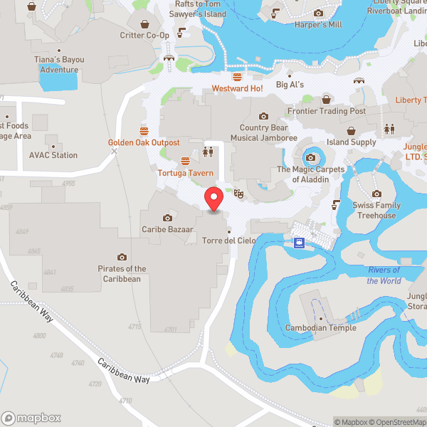 Map of Pirates of the Caribbean