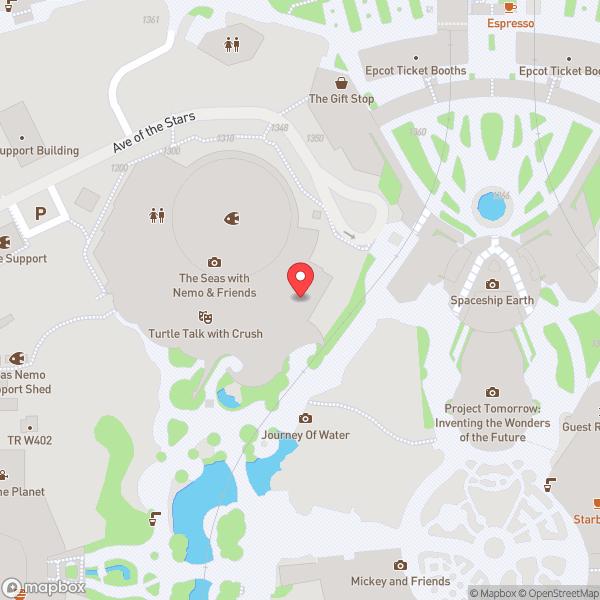 Map of Coral Reef Restaurant