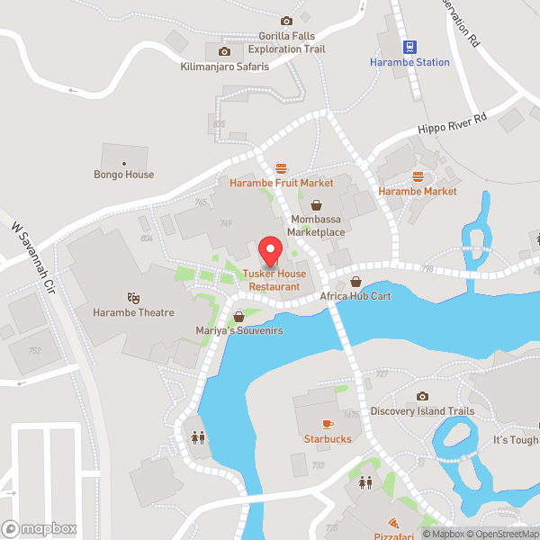 Map of Tusker House Restaurant