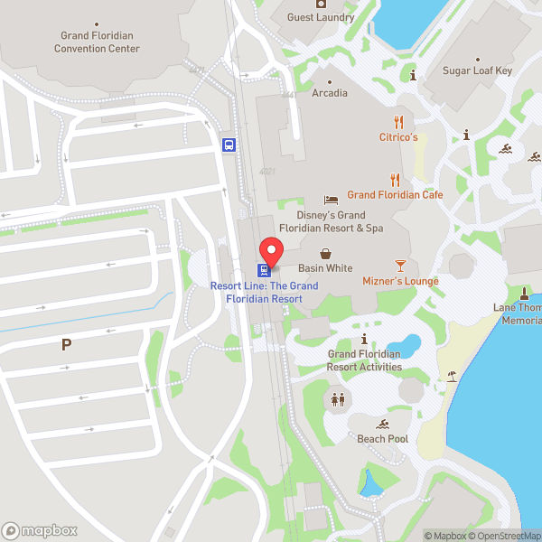 Map of Grand Floridian Monorail Station