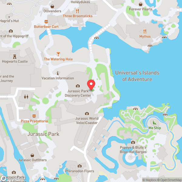 Map of Jurassic World VelociCoaster