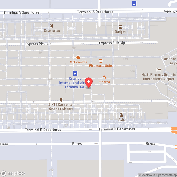 Map of Orlando International Airport (MCO)