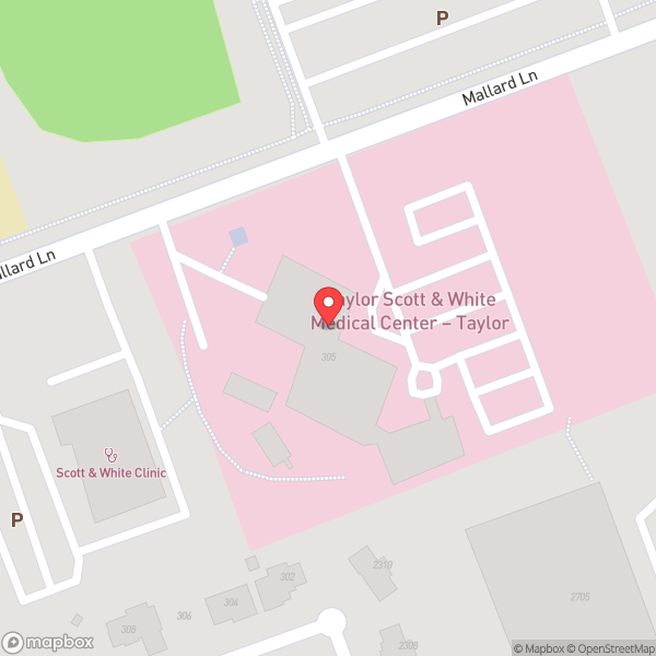 Map of Baylor Scott & White Medical Center - Taylor