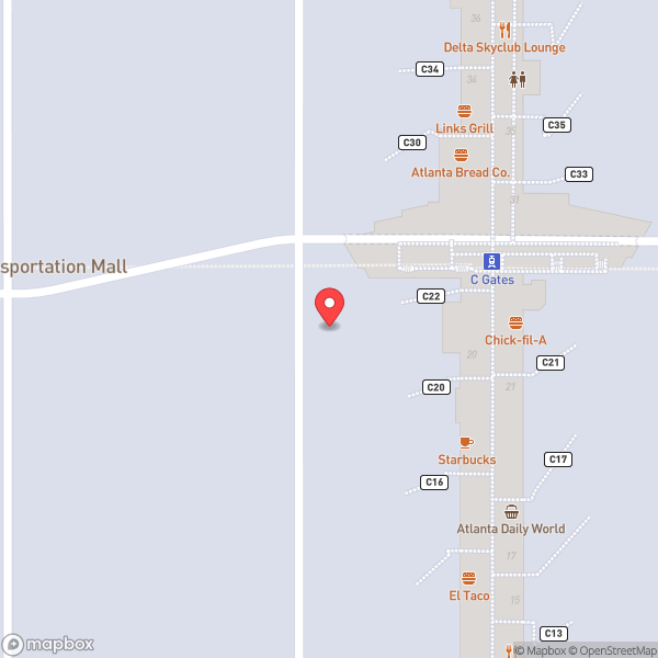 Map of Hartsfield-Jackson Atlanta International Airport (ATL)