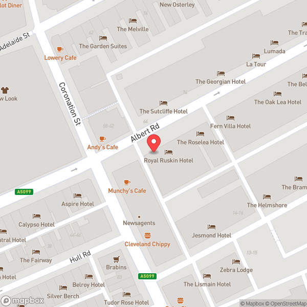 Map of The Ruskin Hotel