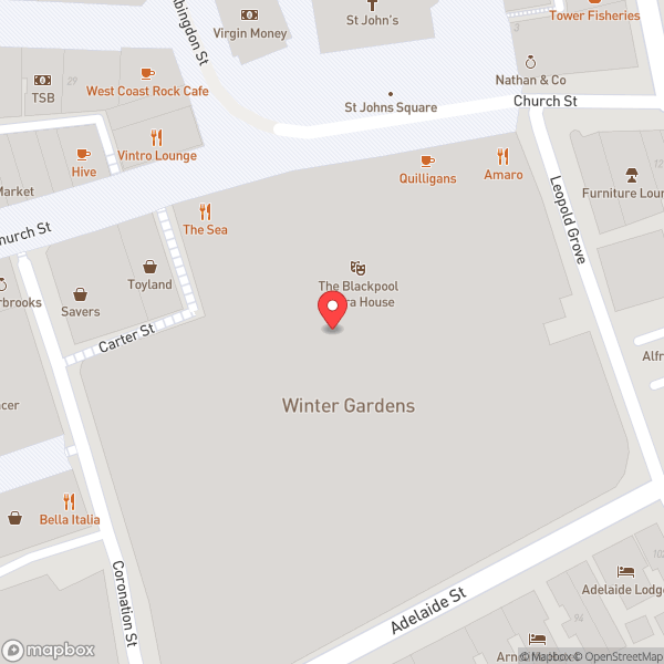 Map of Blackpool Opera House